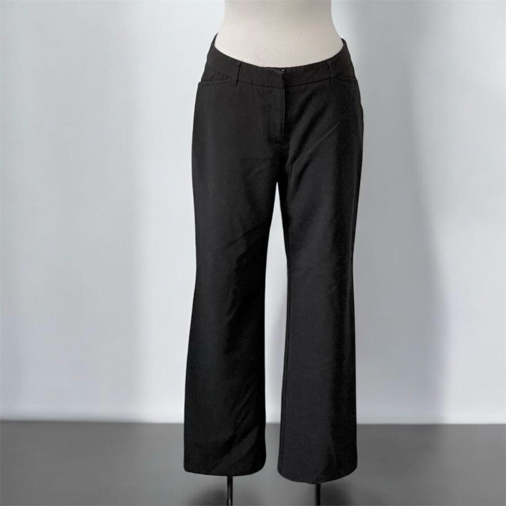 212 Collection Y2K Low Rise Black Pants Wide Straight Leg 6P